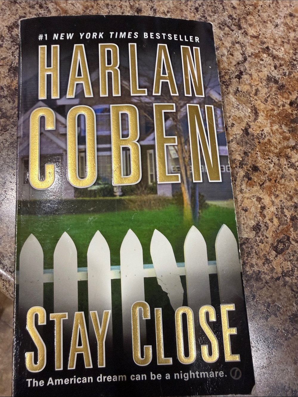 Harlan Coben "Stay Close" Paperback Book - Gold Lettering